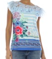 T shirt top renda verao floral etnica 101 idées 491P