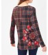 camiseta top invierno floral etnica 101 idées 21132W ropa fashion de mujer